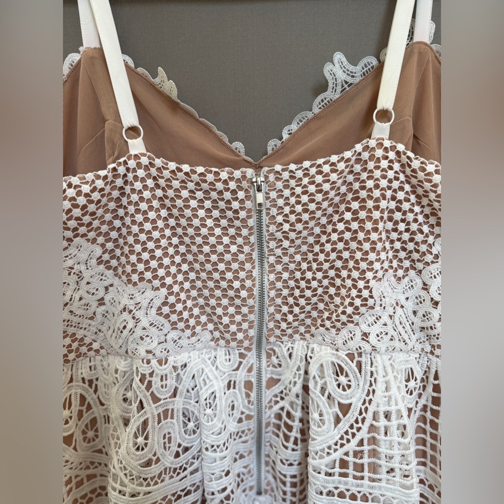 NWOT City Chic Lace Midi Dress 18 Plus Size, White, A Line, V Neck, Boho, Bridal - Picture 9 of 13